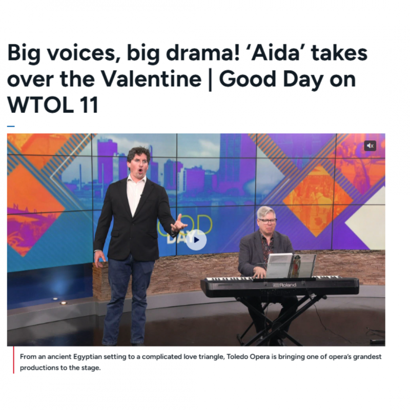 Thumbnail photo of Big voices, big drama! ‘Aida’ takes over the Valentine | Good Day on WTOL 11