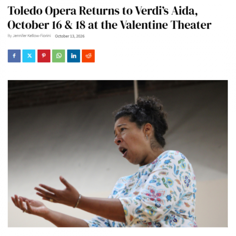Thumbnail photo of Toledo Opera Returns to Verdi’s Aida, October 16 & 18 at the Valentine Theater