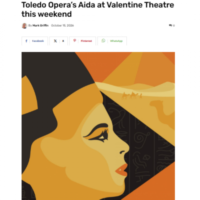 Thumbnail photo of Toledo Opera’s Aida at Valentine Theatre this weekend