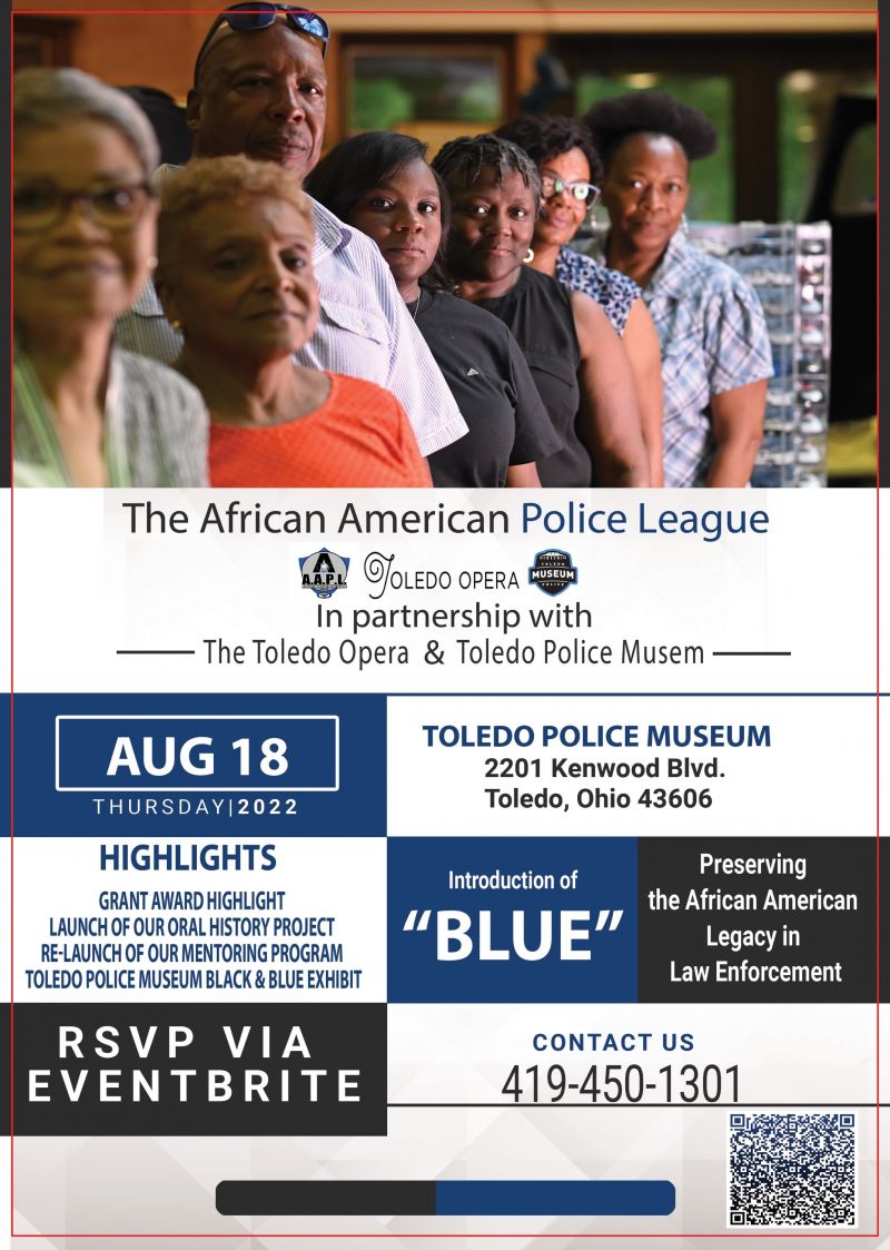 Thumbnail photo of Toledo Opera, The African American Police League, and the Toledo Police Museum to Host Preserving the African American Legacy in Law Enforcement